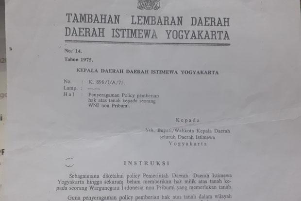 Tidak Boleh Punya Hak Milik Tanah di DIY, Warga Tionghoa 'Melawan' Tidak Boleh Punya Hak Milik Tanah di DIY, Warga Tionghoa 'Melawan'