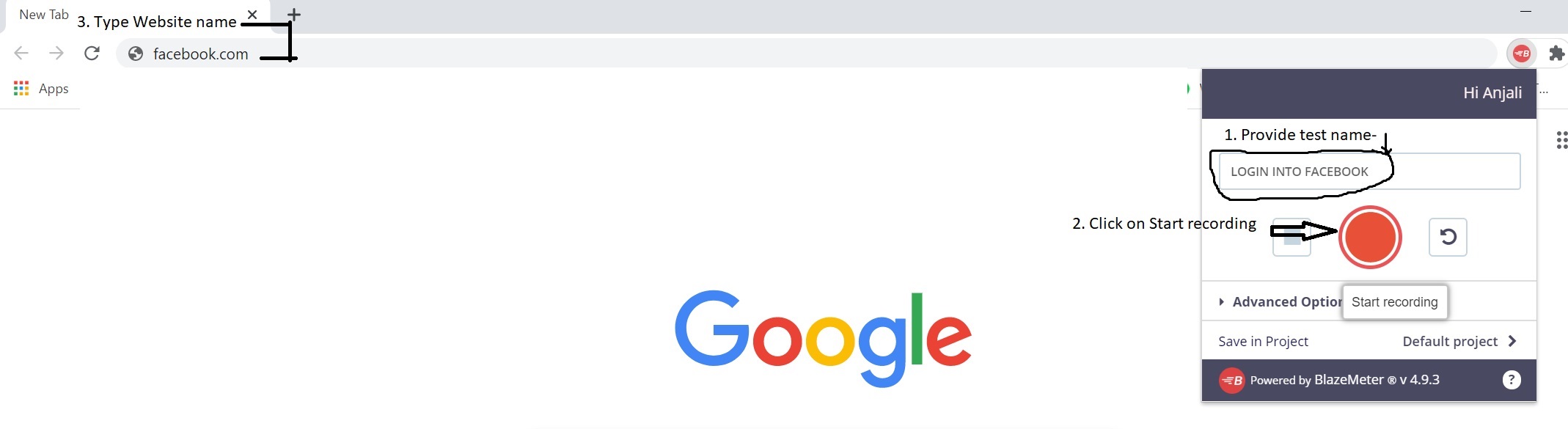 Learn Software Testing and more with Anjali The BlazeMeter Chrome