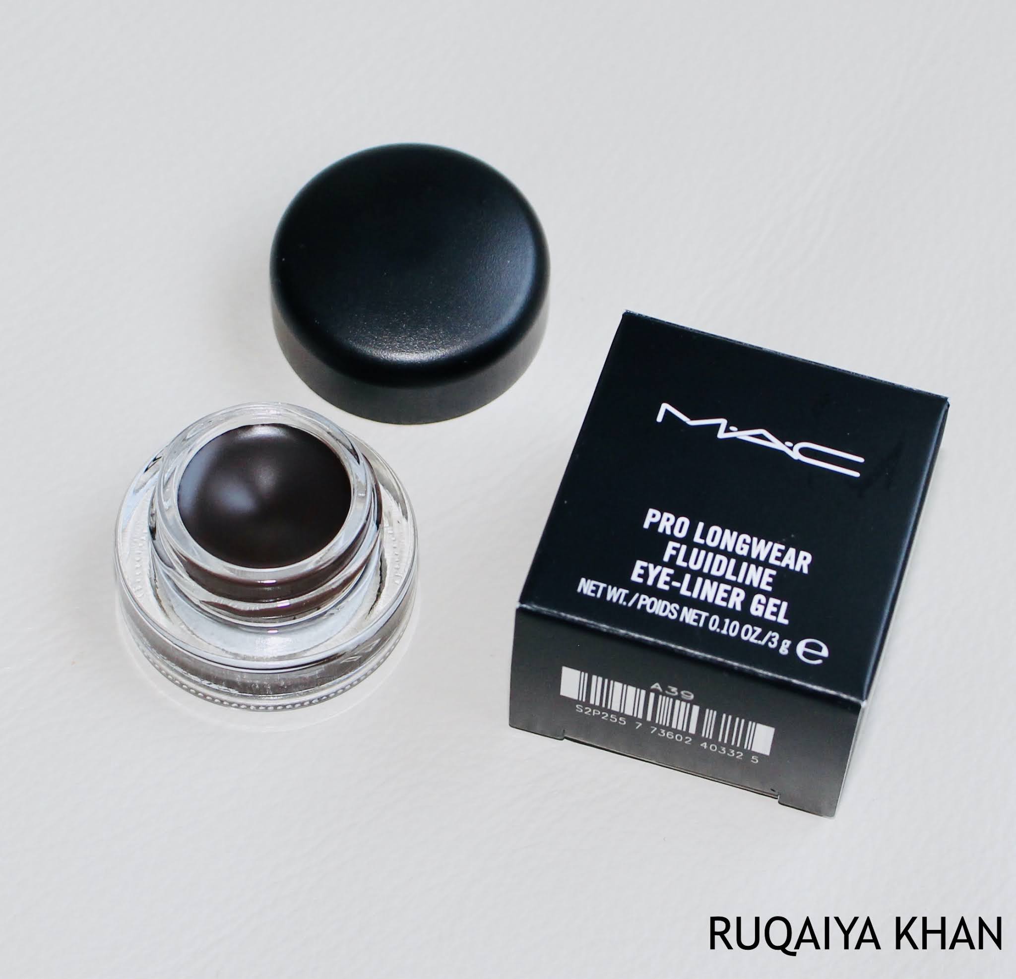 mikrobølgeovn bark Biskop Ruqaiya Khan: MAC Pro Longwear Fluidline Gel Eyeliner in Lowlights Review &  Swatches