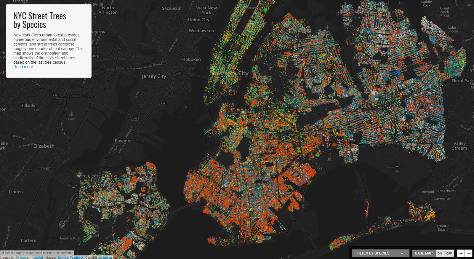 New York City Street Trees by Species