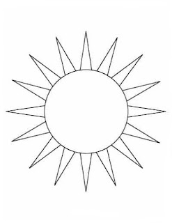 Desenho de sol para colorir