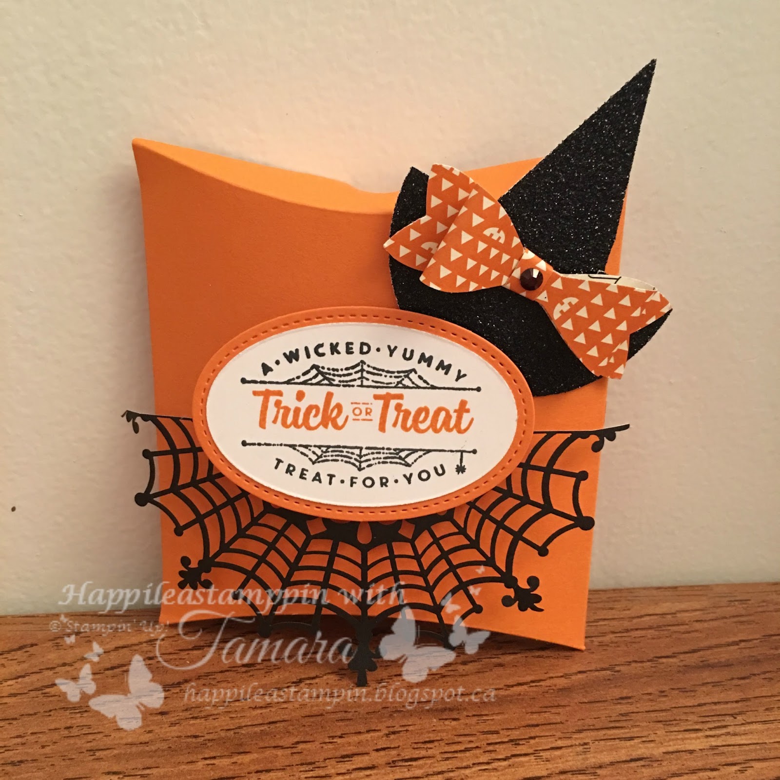 We Are HappiLeaStamppin with Tamara Spooky Cat Halloween Treat Holder