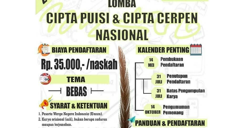 Lomba Menulis Puisi Nasional 2018 Di Universitas Mulawarman Info Lomba 2021 Terbaru