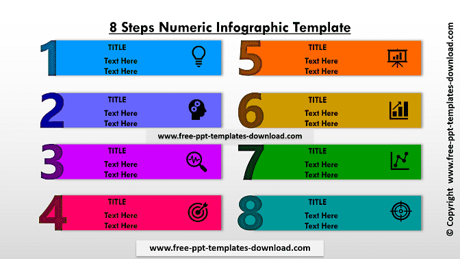 8 Steps Numeric Infographic Template Download