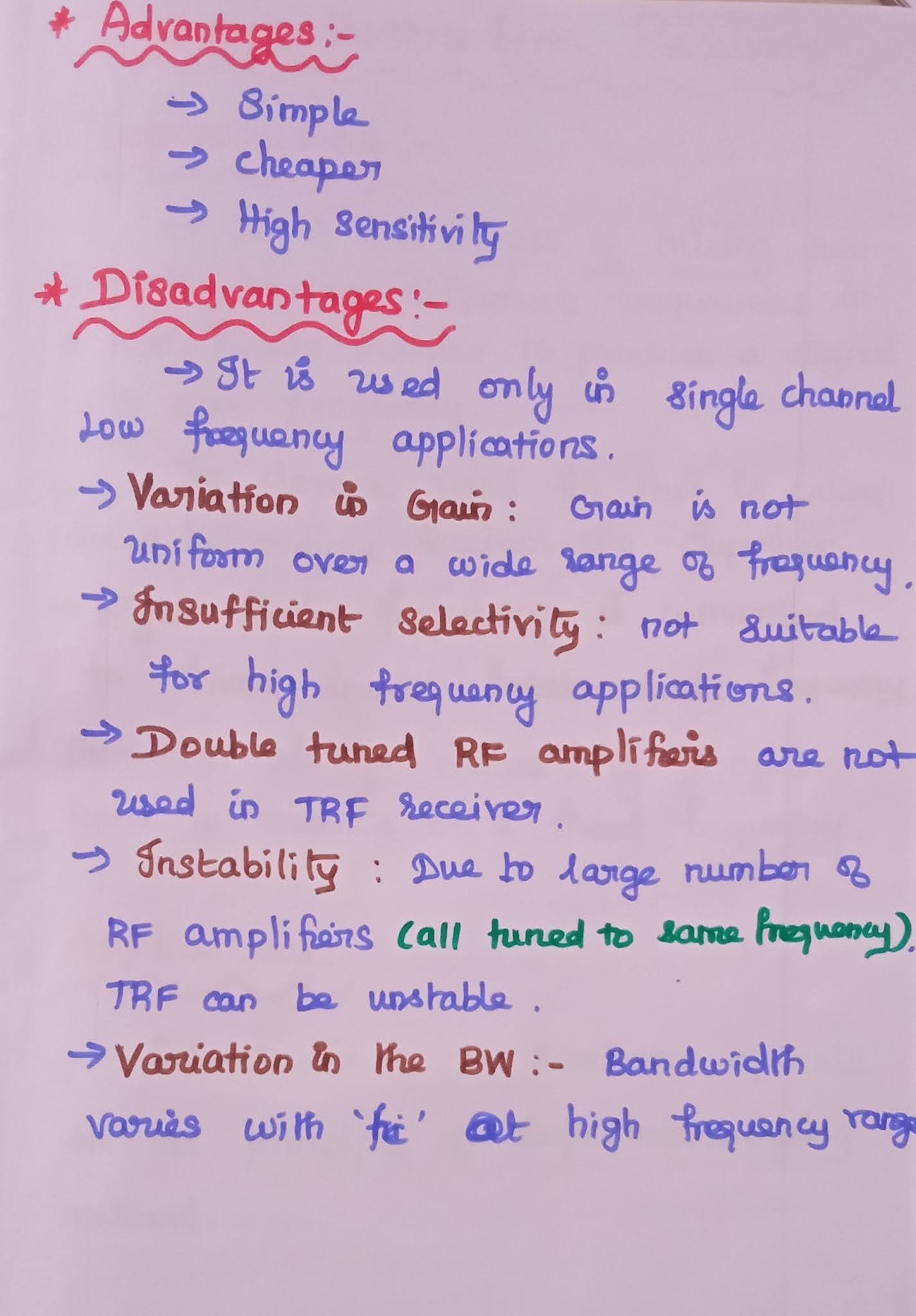 AM Receivers & Its Types Tuned Radio Frequency (TRF) Receiver