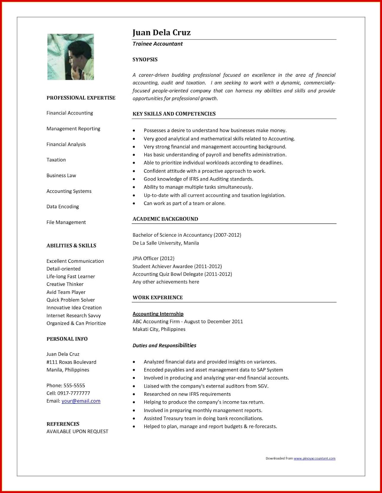 accountant resume format 2019 2020 resume templates accountant cv pdf