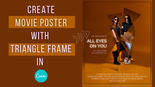 Create movie poster with Triangle Frames in Canva