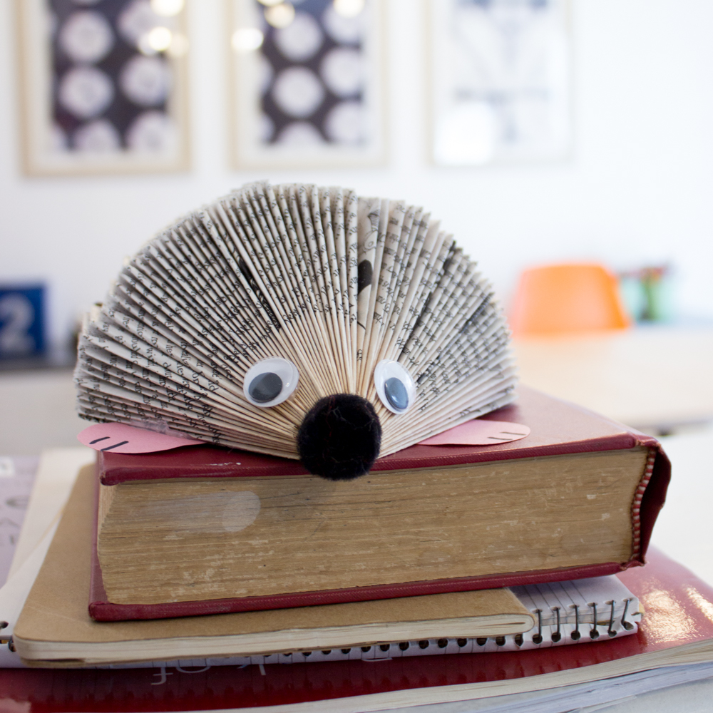 How to Make An Adorable Paperback Book Hedgehog