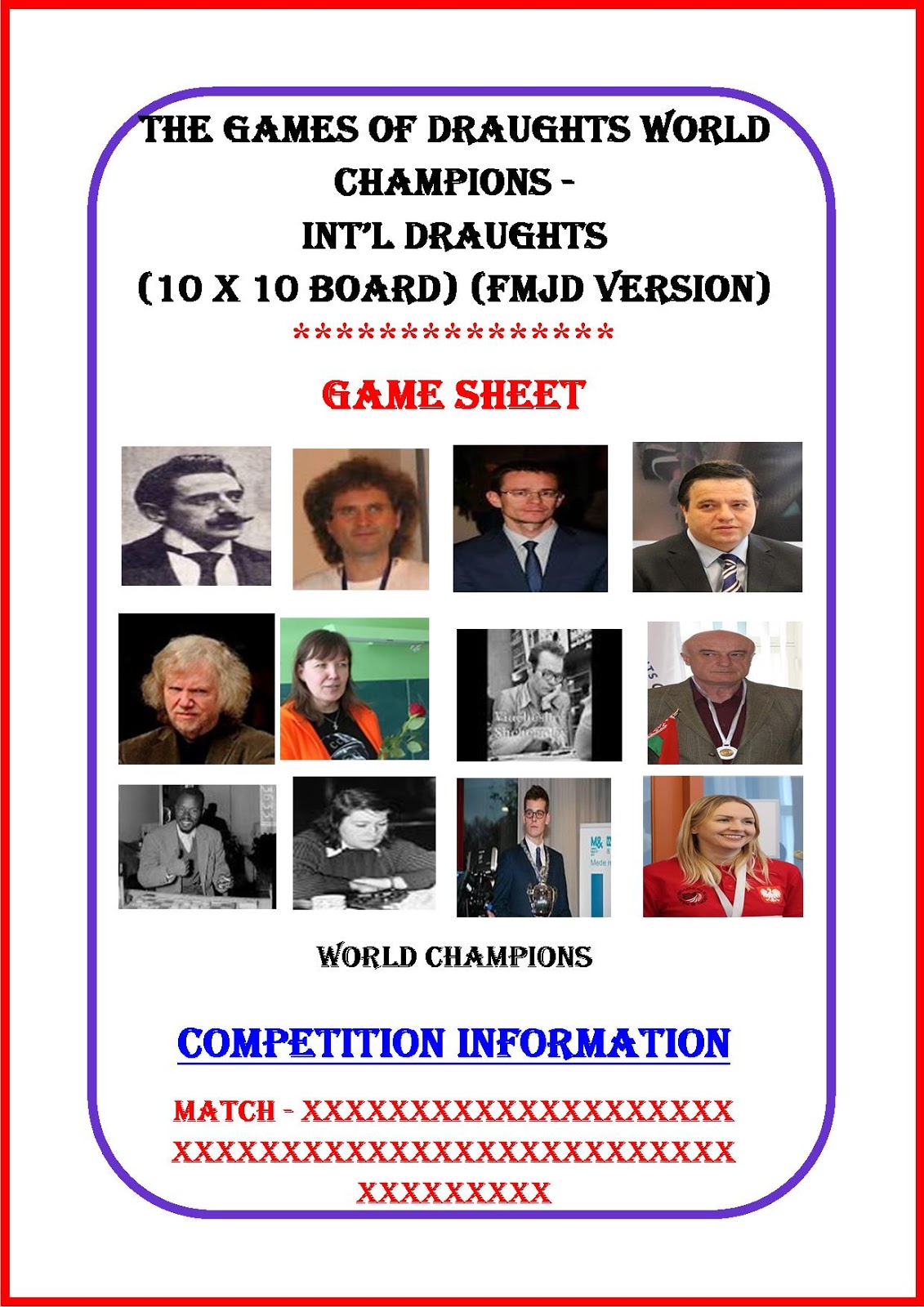 The First online African Draughts-64 Championship was held 27 June