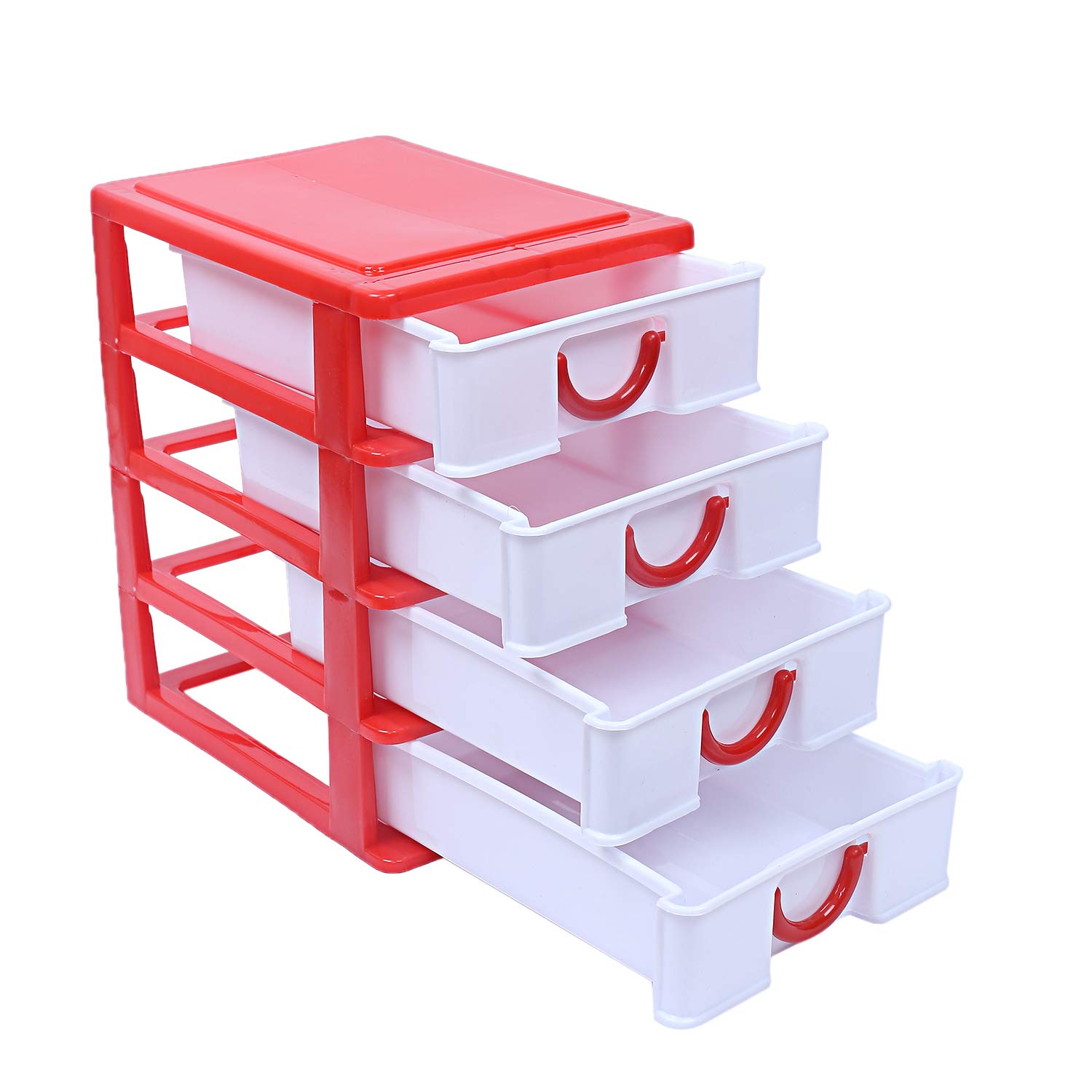 Plastic Four Layer Drawer Storage Cabinet Box Plastic Four