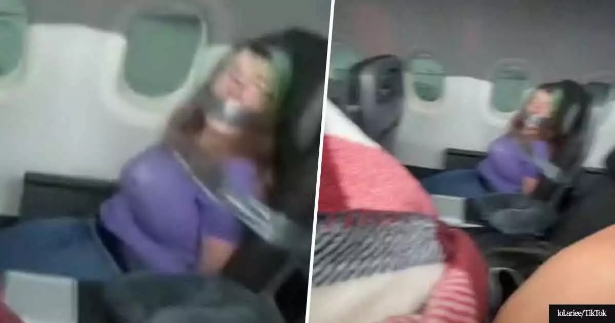 Woman Is Duct-Taped To Her Seat After Trying To Open Plane's Door In The Middle Of The Flight