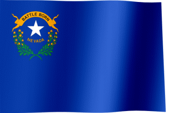 The waving flag of Nevada (Animated GIF)
