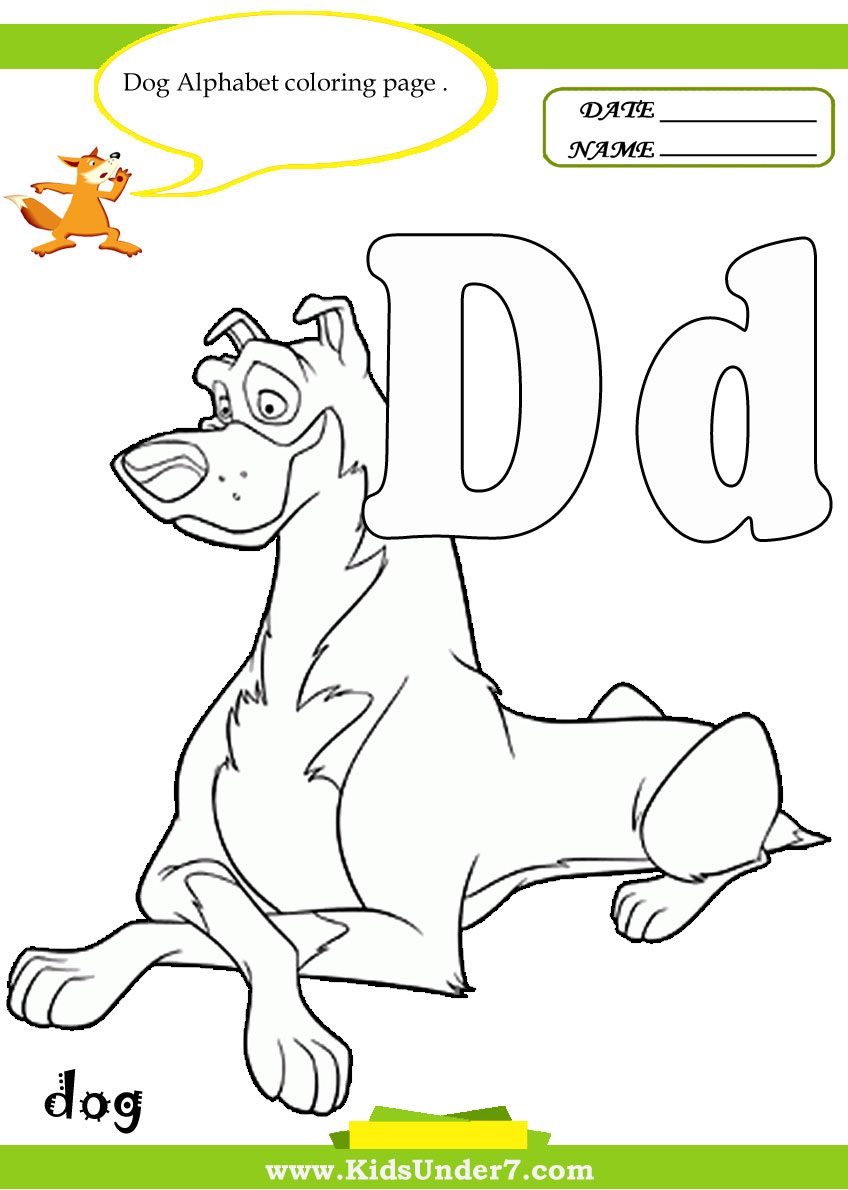 d for dog coloring pages - photo #31