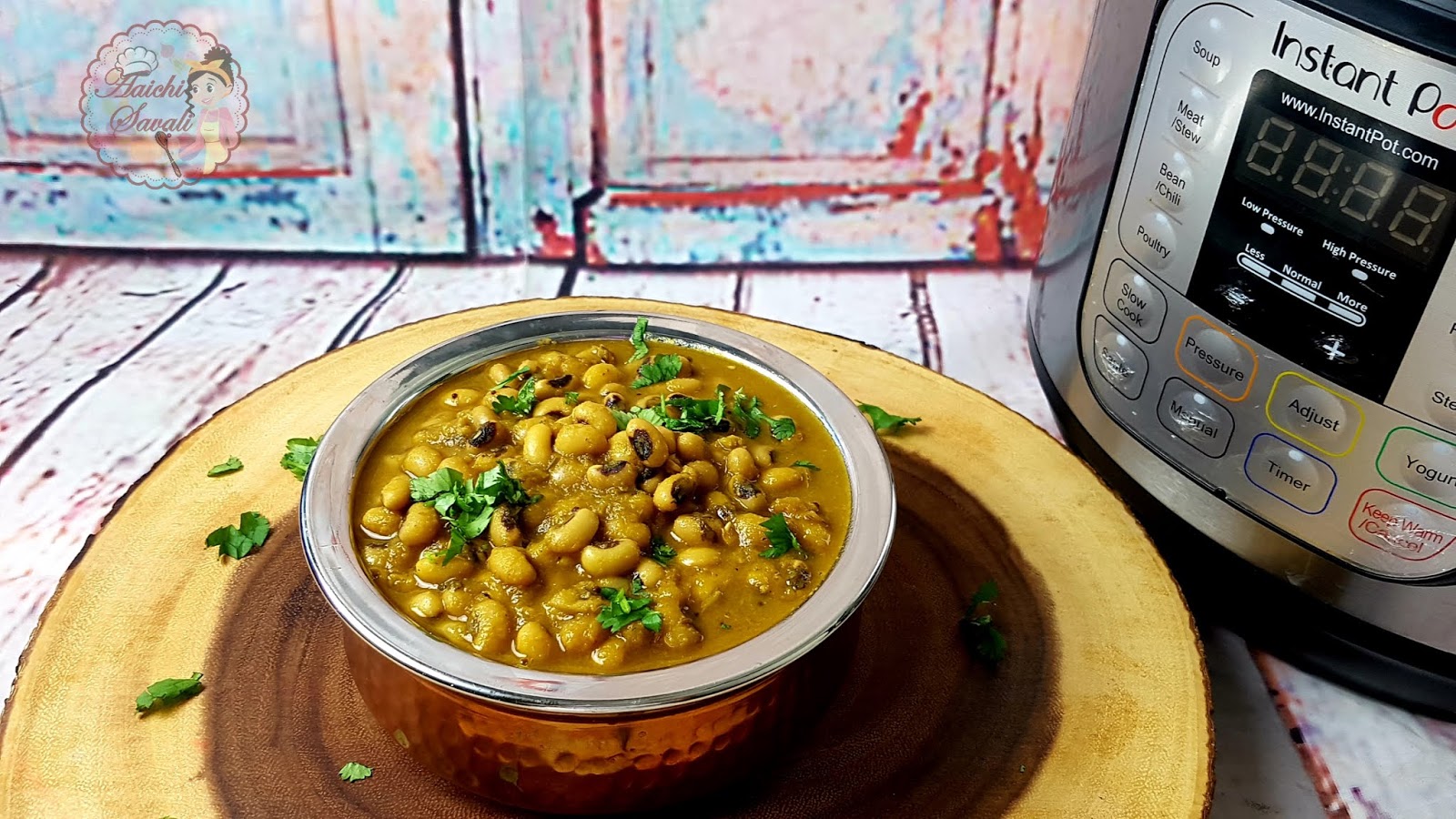Homestyle Black Eyed Peas Curry in Instant Pot Chavlichi Aamti