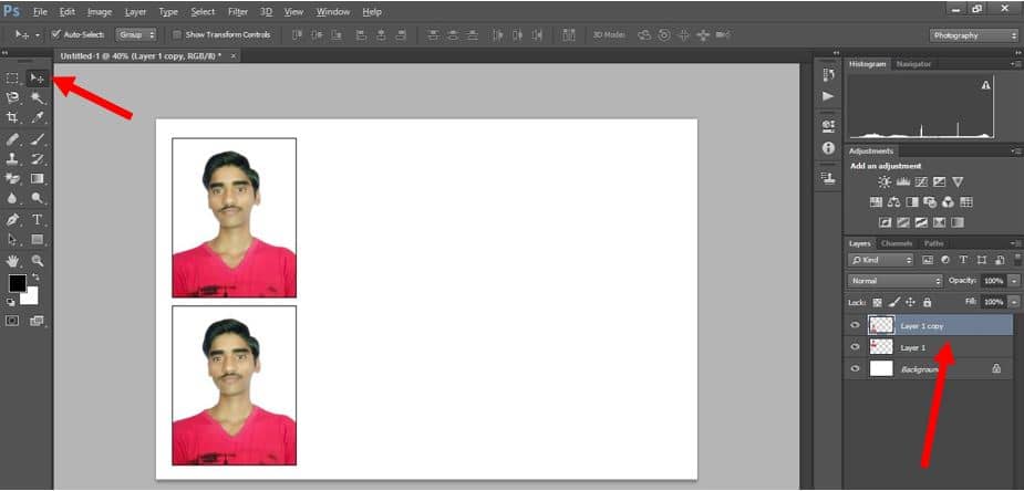 Create two layer photo