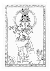 kalamkari painting indian india heritage paintings drawing madhubani krishna folk mural outline pradesh andhra culture drawings designs using kerala peacock