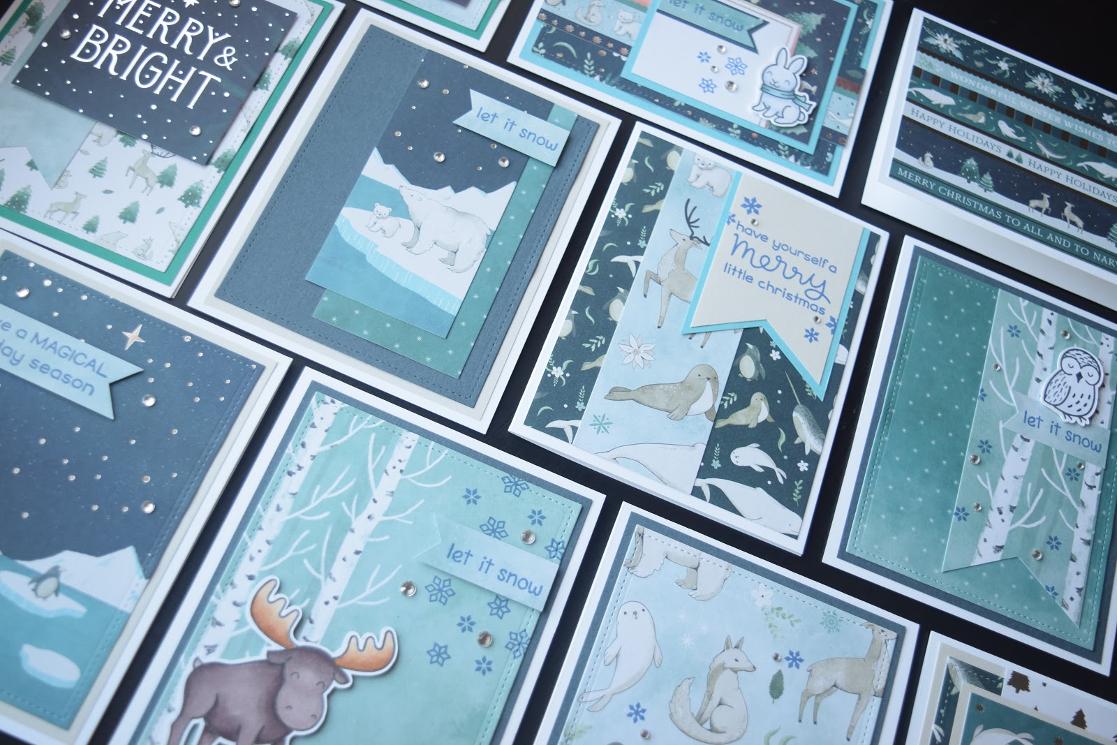 Jess Crafts 24 Christmas Cards with Recollections Winter Dream 6x6