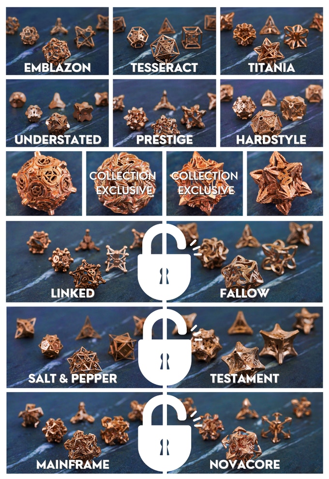 Tabletop Fix Summit Dice 3D Printed Cast Metal Dice Kickstarter