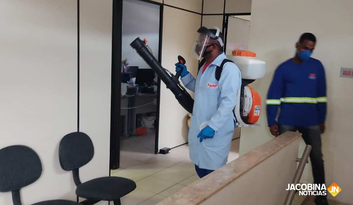 Jacoprev passa por desinfecção e servidores fazem teste de Covid-19