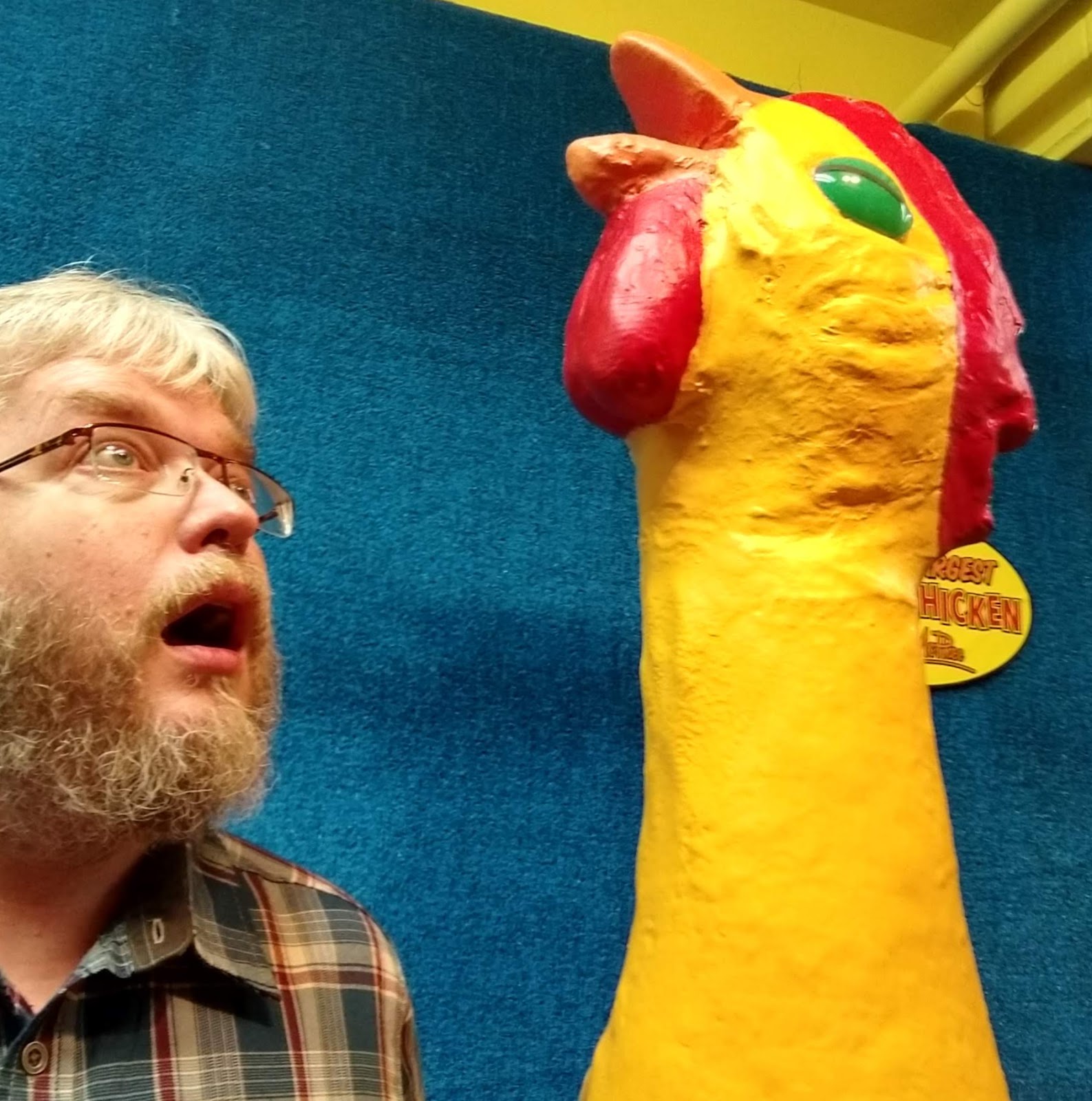 Rubber, rubber. Chicken dinner.