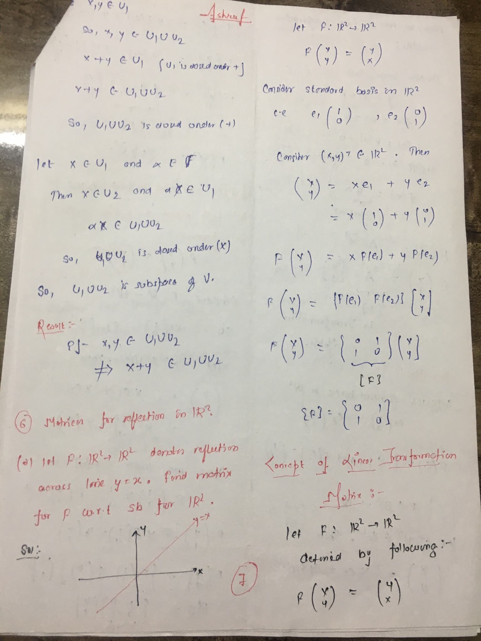Linear Algebra problem set 2