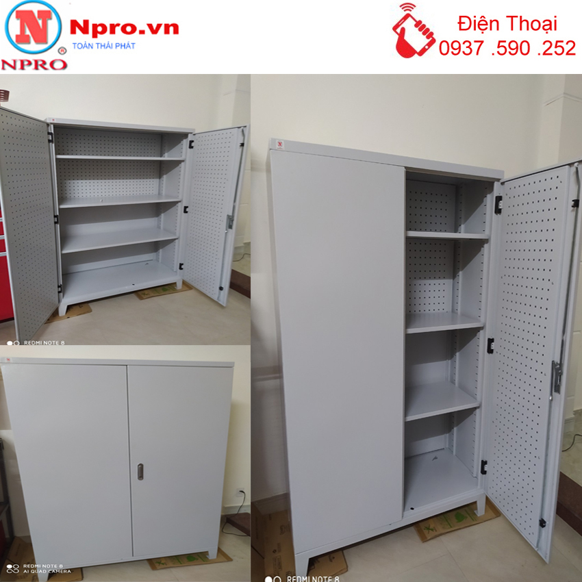 tủ đồ nghề 2 c&aacute;nh 4 ngăn - tủ treo đồ nghề cơ kh&iacute;