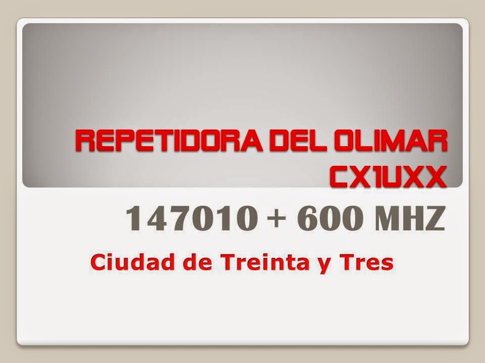 RADIO CLUB TREINTA Y TRES repetidora de Treinta y Tres