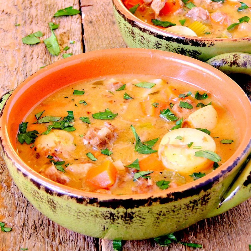 Slow Cooker Green Chile Pork Posole Bobbi's Kozy Kitchen