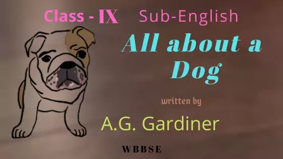 All About a Dog by  A.G Gardiner  Class IX