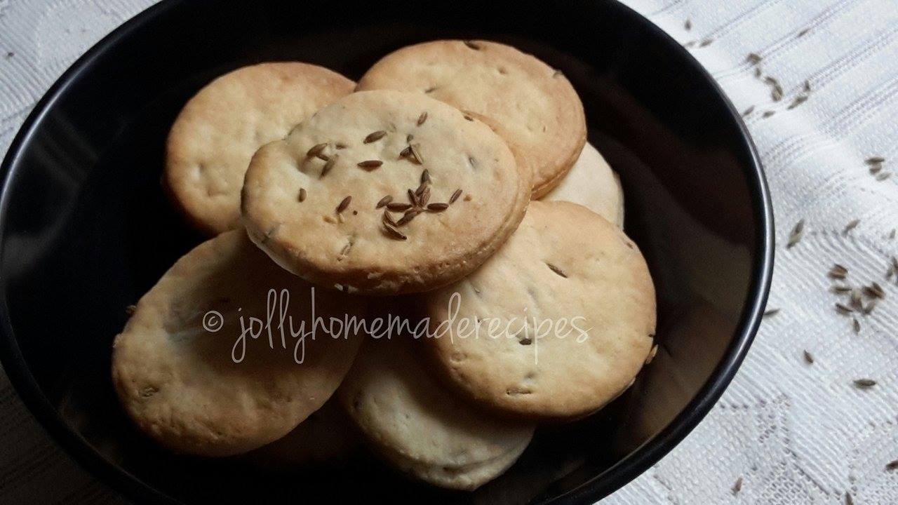 Eggless Cumin Cookies Recipe, How to make Jeera Biscuit Recipe