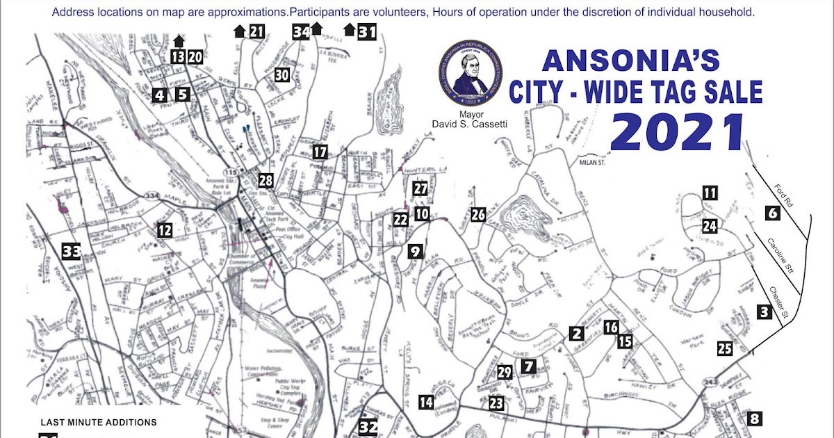The Valley Voice Here's the map of locations for Ansonia's citywide