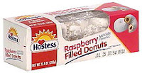 Raspberry filled Powdered Donuts Box Hostess