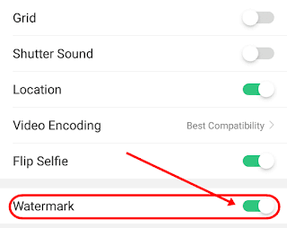 pengaturan kamera oppo a3s watermark