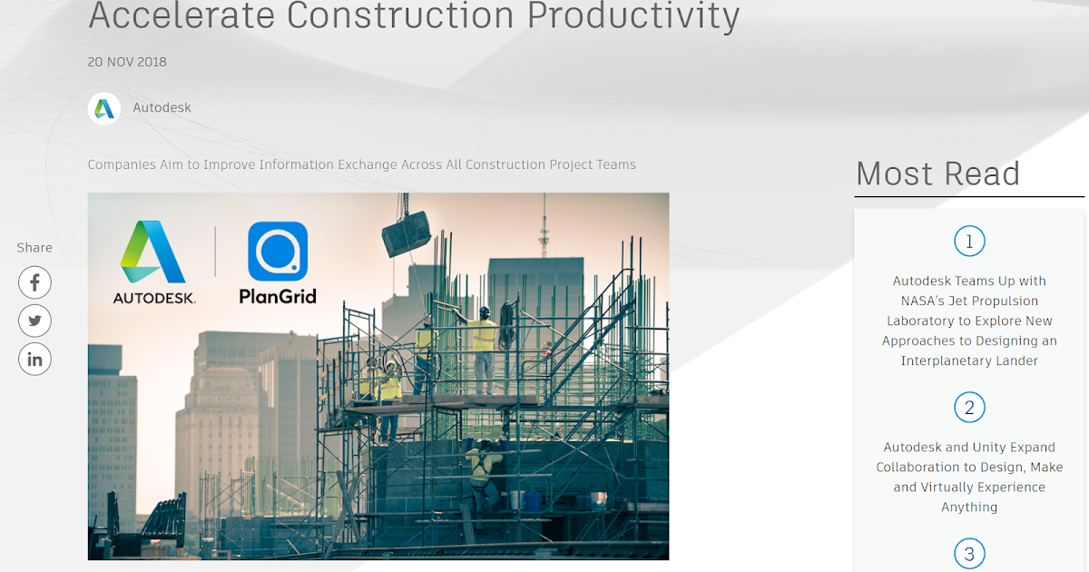 BIM Chapters Autodesk To Aquire PlanGrid