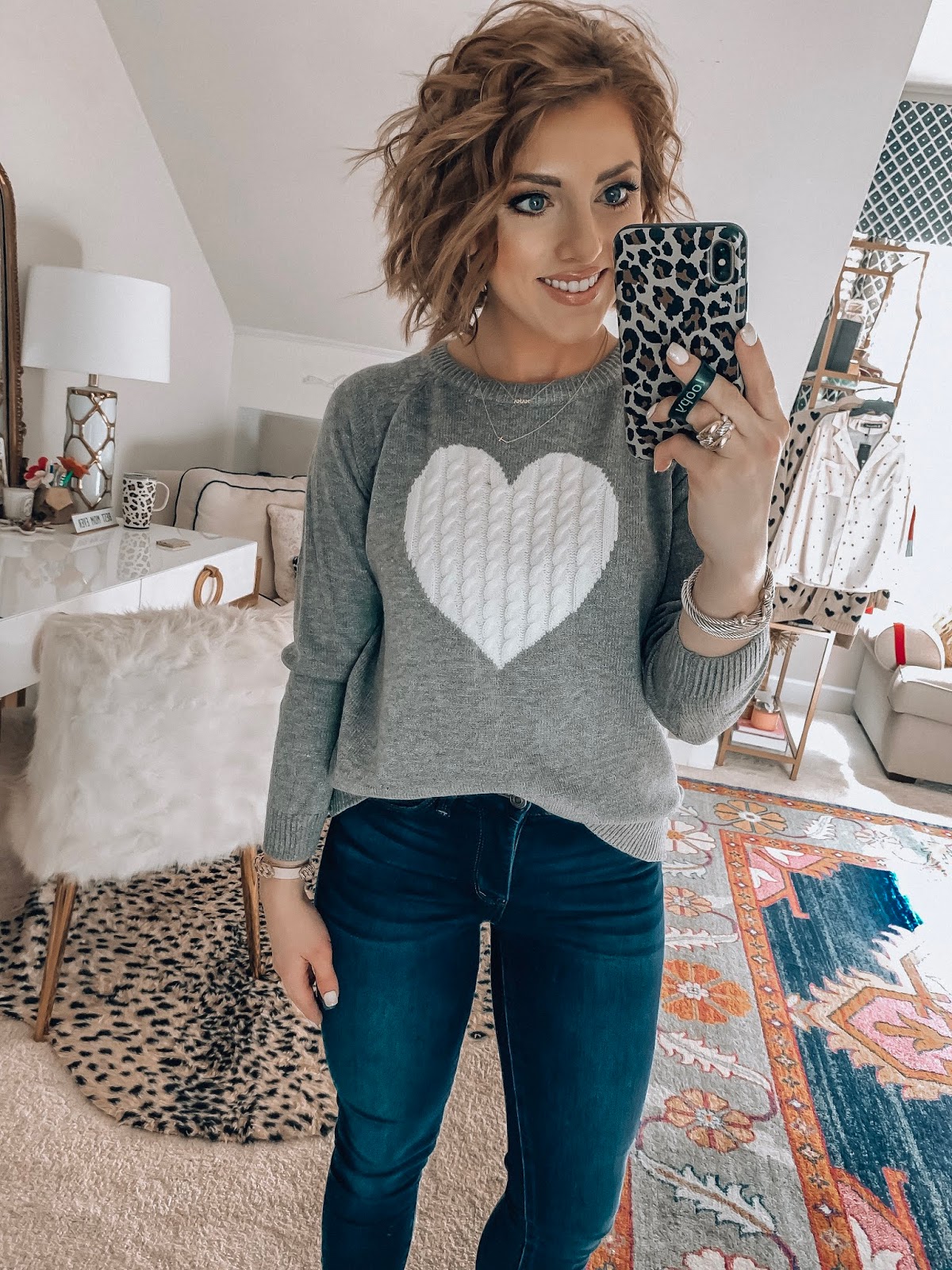 Recent Amazon Finds - Under $30 Heart Sweater for Valentine's Day - Something Delightful Blog #AmazonFashion #RecentFinds #Hearts #ValentinesDay #AffordableFashion