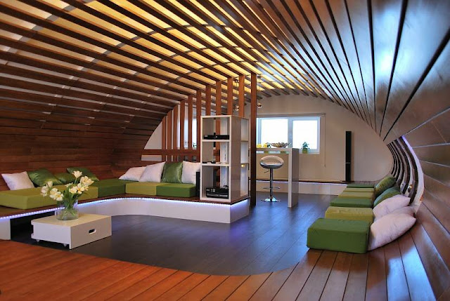 wooden house interior design