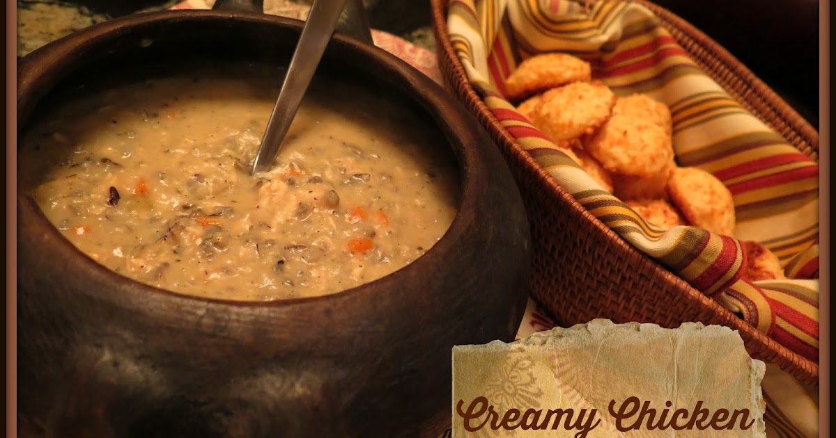 Sew what's cooking with Joan! Creamy Chicken Wild Rice Soupcrock pot!