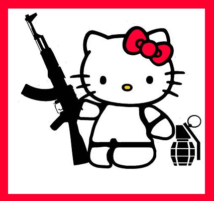 Хеллоу китти с автоматом картинка