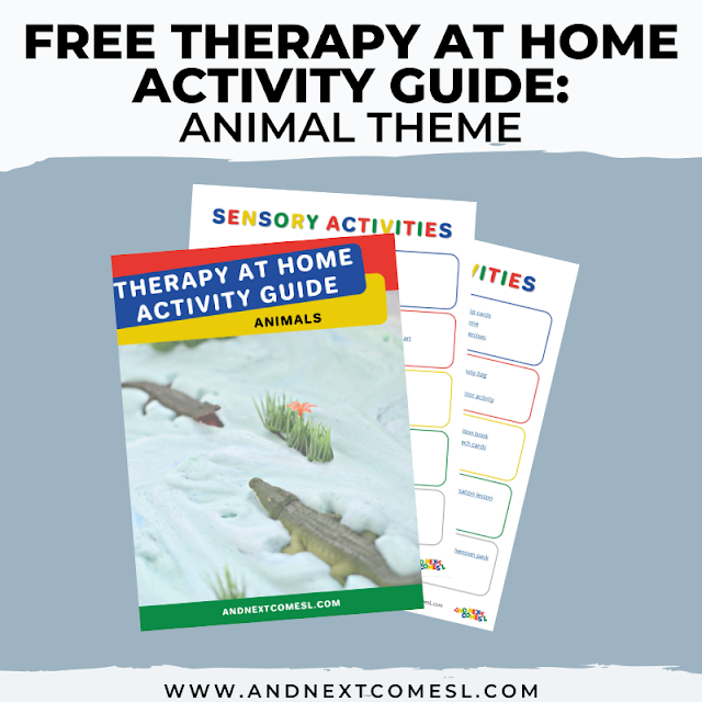 Animal themed activities for kids that can be done as therapy at home