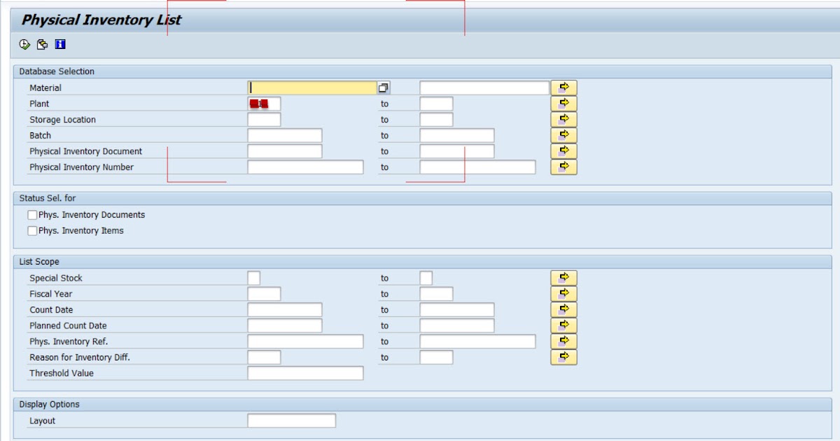 Physical Inventory List SAP MI24 Jho 347