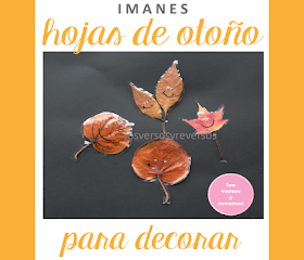 Manualdiades infantiles: Hojas de otoño con imanes