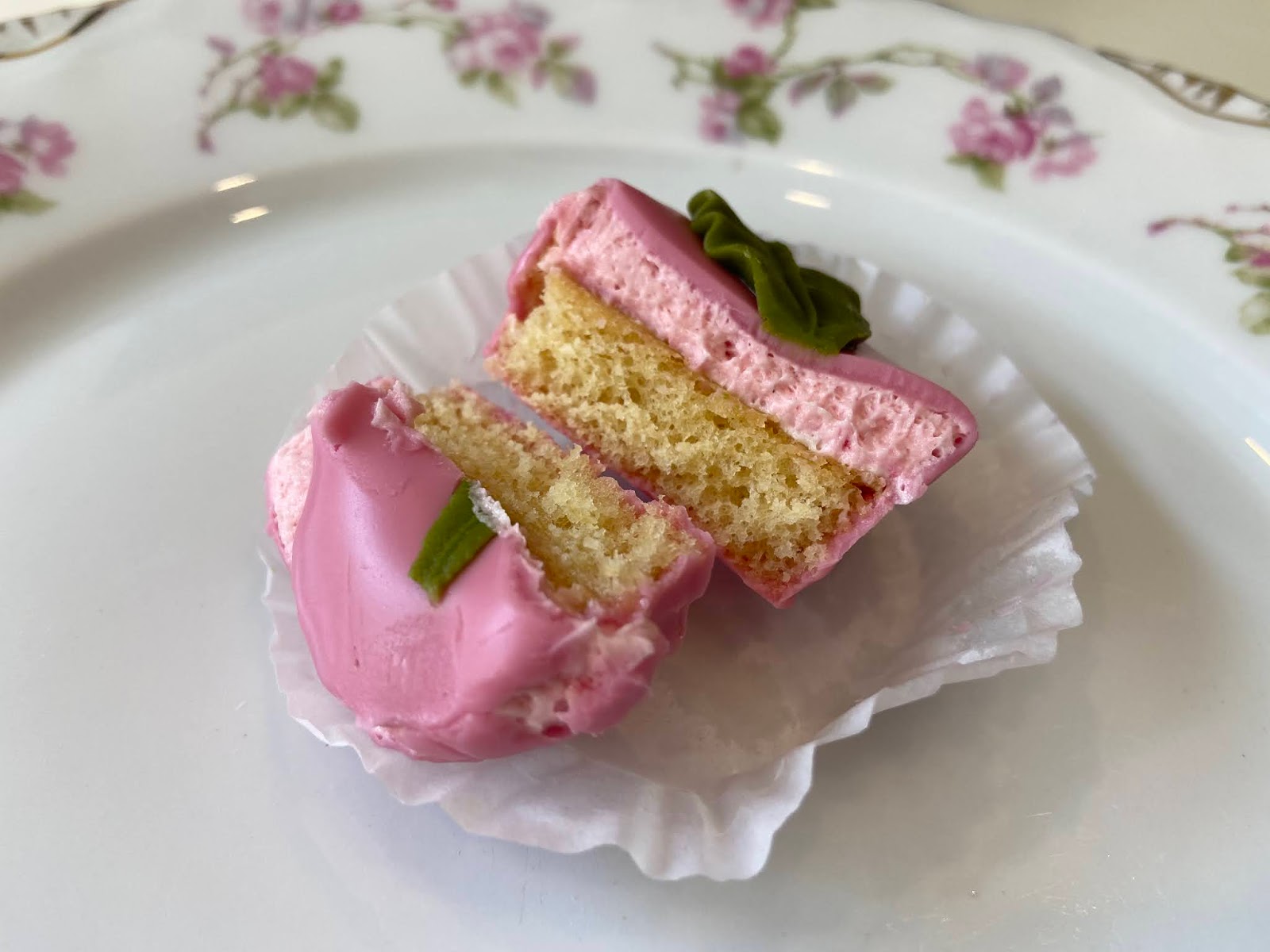Barb's Tea Shop Pretty in Pink Raspberry Mousse Cakes from Trader Joe's