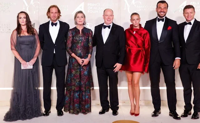 Princess Caroline wore a dress from Chanel Haute Couture Spring Summer 2021 collection. Pauline Ducruet