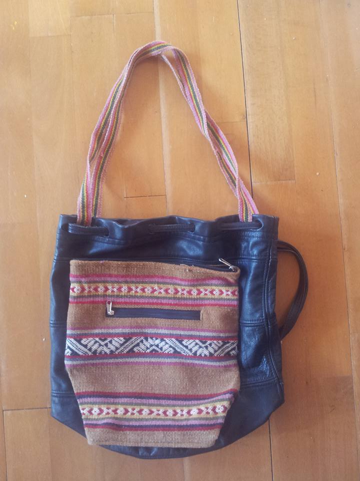 Refashion Co-op: Day 5. Basic bag sewing. Two bags become one bag