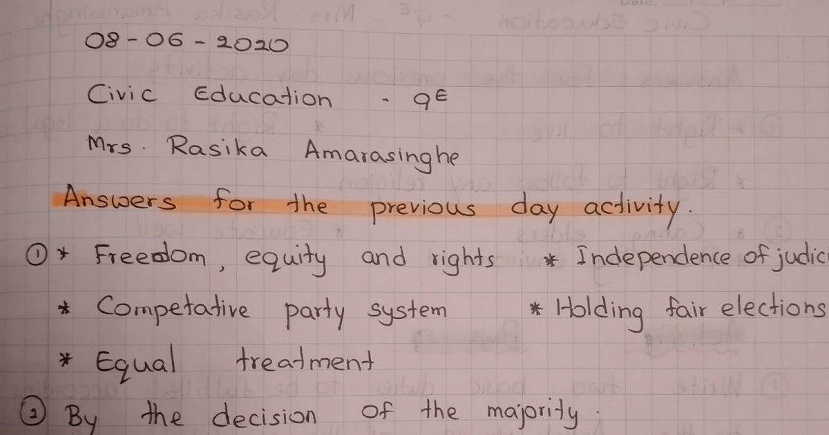 Civic Education -Grade 9