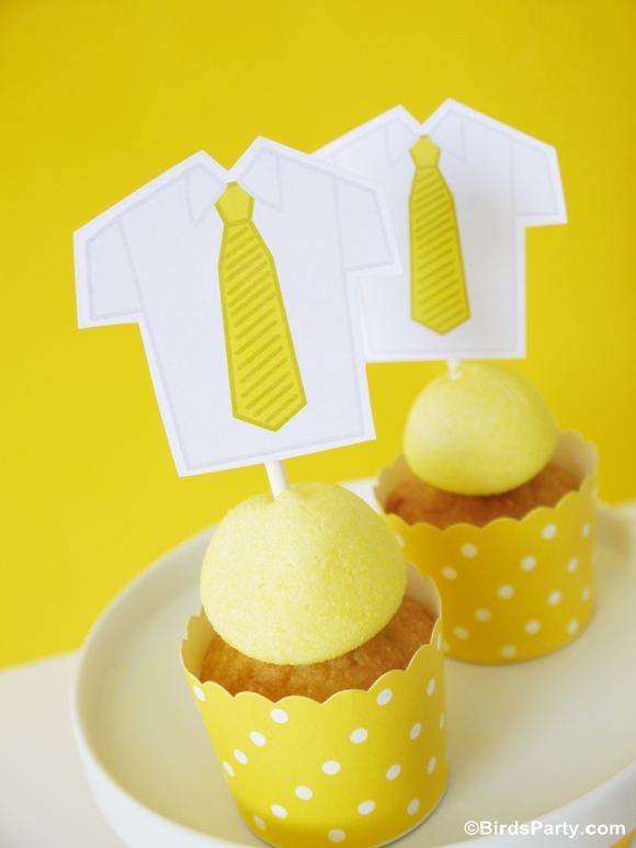Free Father S Day Printable Shirt Tie Cupcake Toppers Party