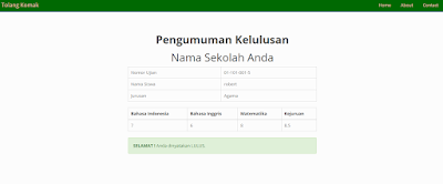 Aplikasi pengumuman kelulusan berbasis android