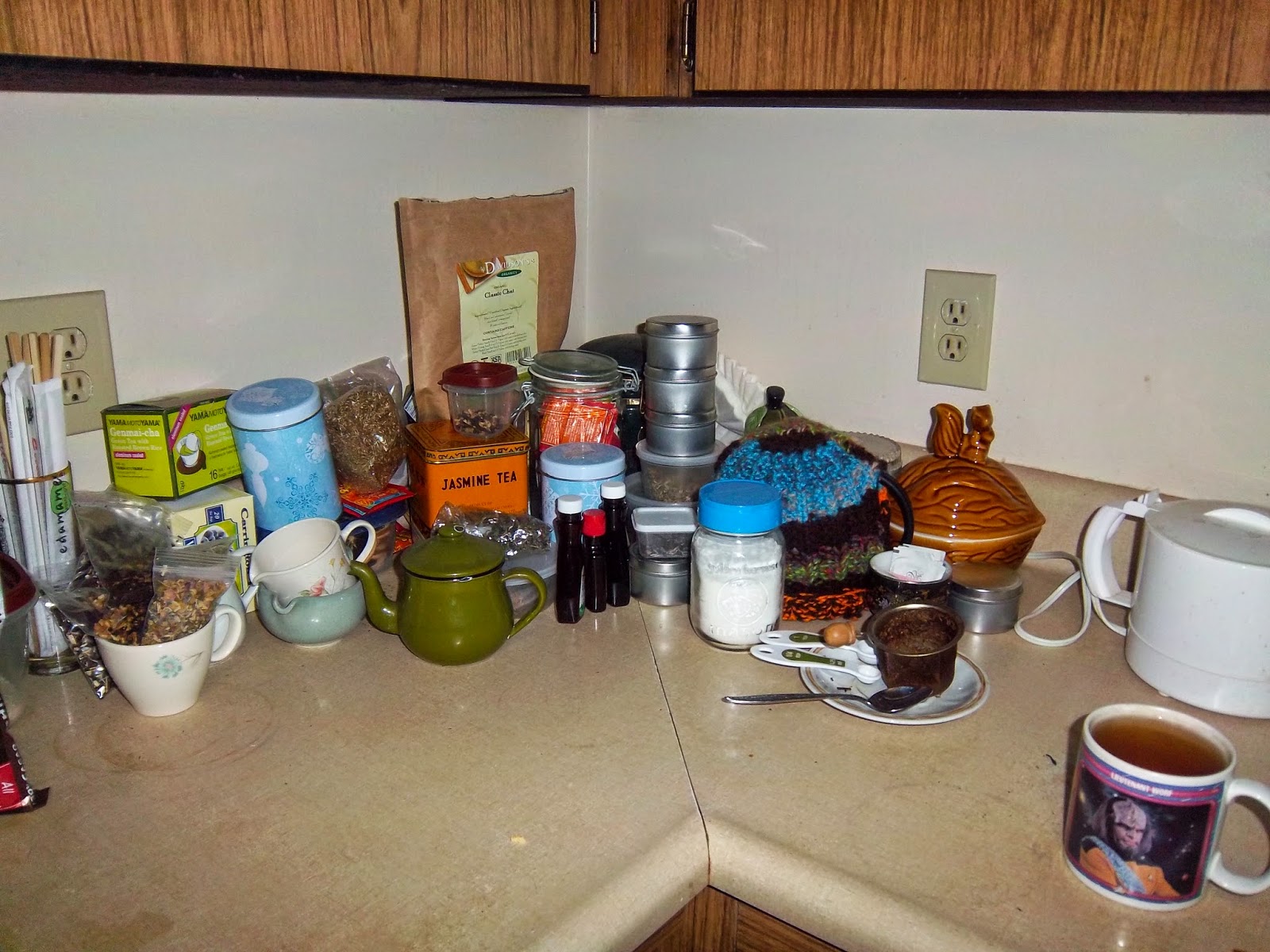 Someone asked to see my tea corner. (warning--very messy) : r/tea
