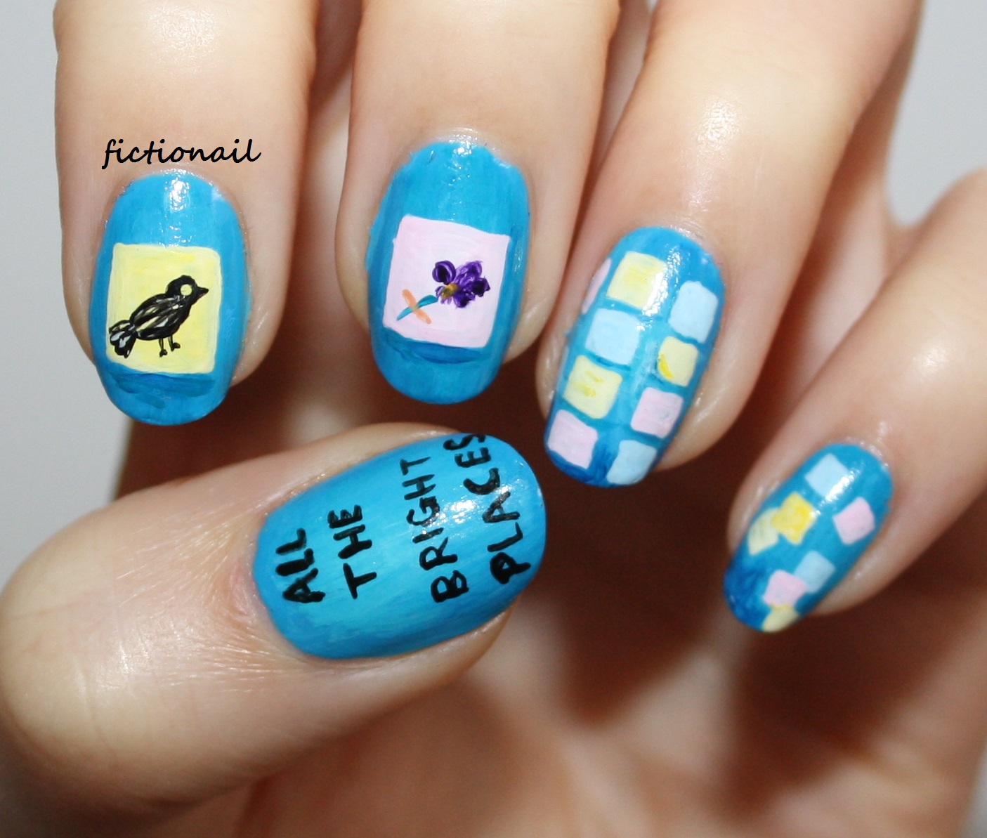 All The Bright Places Book Cover Nail Art