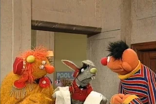 Ernie and The Dinger want to try with two dings for see what Benny does. Benny appears this time with two fresh towels. Sesame Street 123 Count with Me